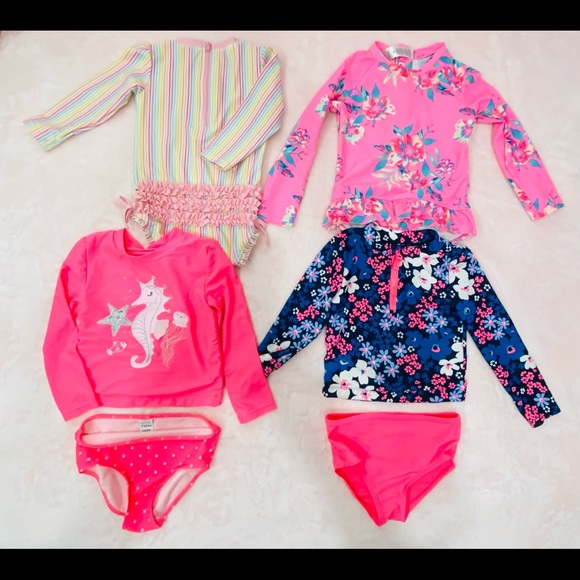NEW AND LIKE NEW 7 piece bathing suit lot size 24m/2t AWESOME mixed styles - Picture 3 of 6